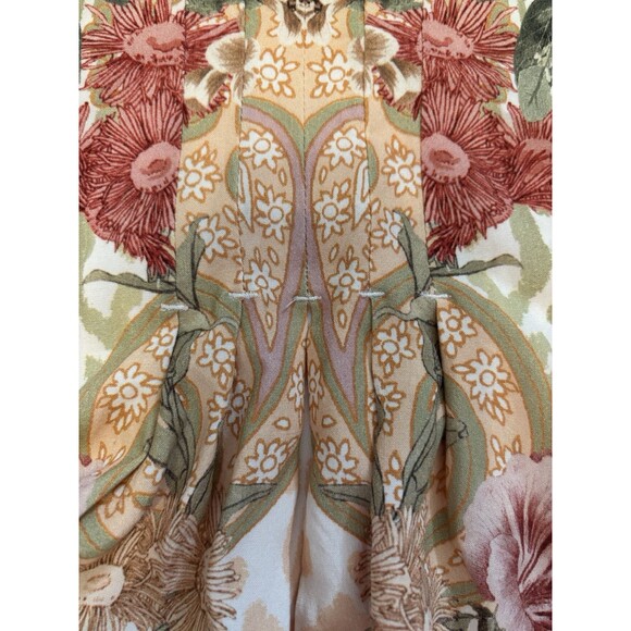 Soft Surroundings Small Floral Animal Print Short Sleeve Top Boho - Picture 5 of 6